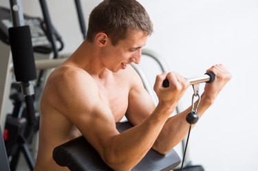 guy in a sports simulator