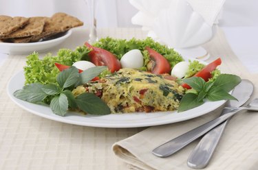 Fried zucchini with basil and vegetables