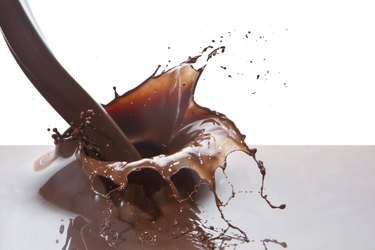 pouring chocolate