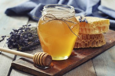 Honey in jar