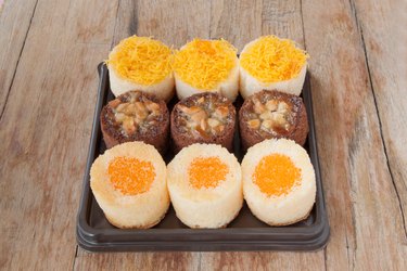 Small cakes with different stuffing