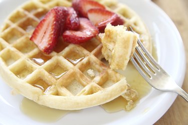 freshly-made waffle