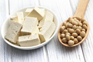 tofu and soy beans