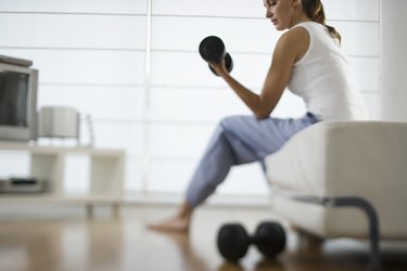 Woman Lifting Weights