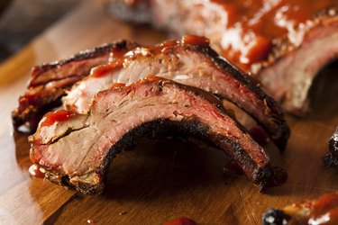 Smoked Barbecue Pork Spare Ribs