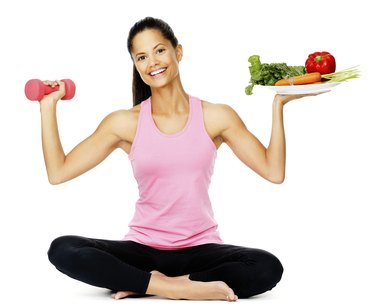 vegetable exercise woman