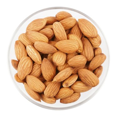 Bowl With Almonds, Top View