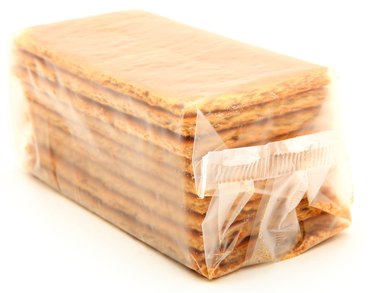 Bag of Graham Crackers Over White