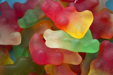 Gummy bear candy background