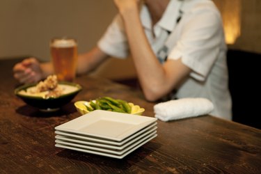 Young man at a bar