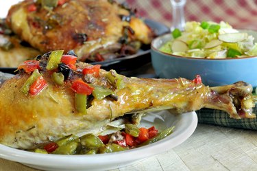 Turkey Leg with Slaw Side