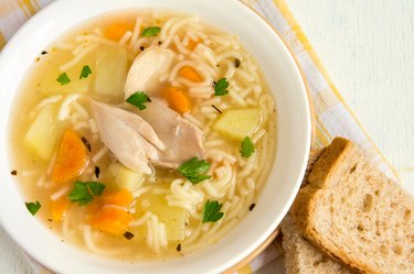 Chicken soup with noodles