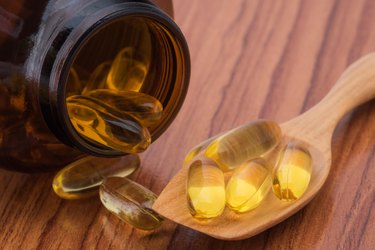 Close-up fish oil omega3