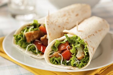 Breaded Chicken in a Tortilla Wrap