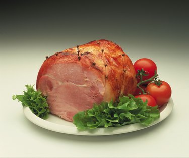 a sliced ham joint