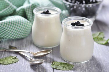 yogurt with fresh blueberry