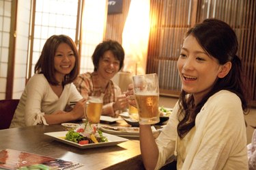 Friends at a bar