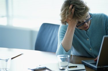 Businesswoman under stress