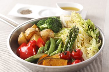 Variety of Japanese style vegetables
