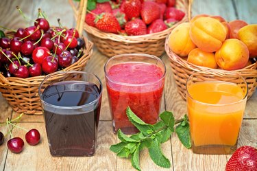 Healthy drinks - smoothie and juice