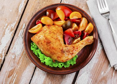 Baked Chicken Leg Quarters with Lemon Pepper