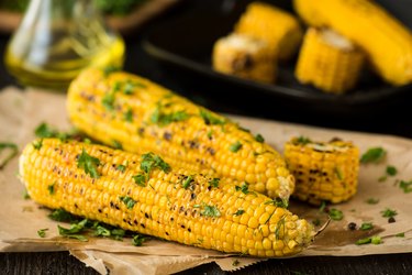 Grilled Corn on the cob with Chili, Cilantro, and Lime