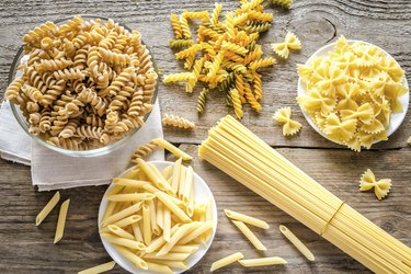 Various types of pasta