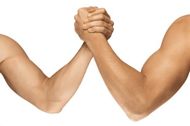 Arm wrestling.