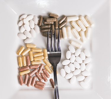 Vitamins on a plate