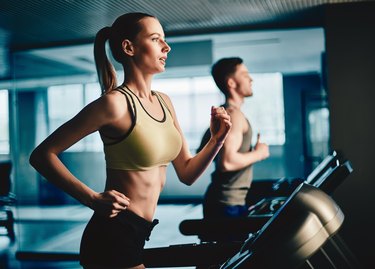 Workout on treadmill