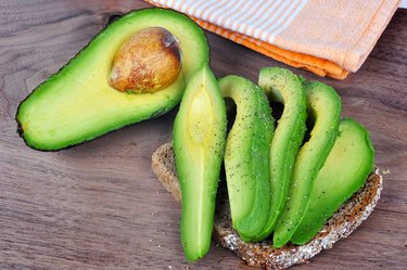 Avocado with bread