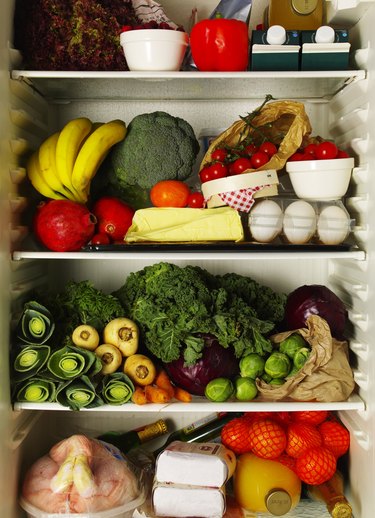Refrigerator full of ingredients