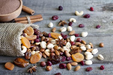 Nuts and dried fruits mixed