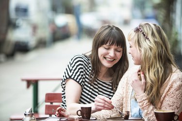 Two friends at the cafe