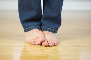 Close up of male feet