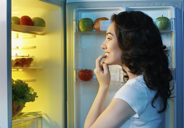 fridge with food