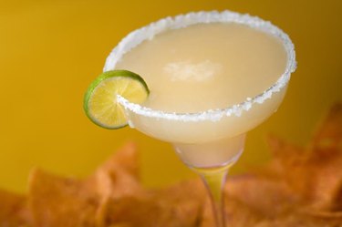 Salted tequila margarita