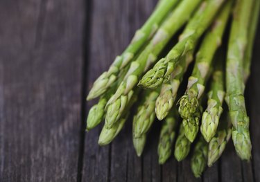 Bunch of fresh green asparagus spears