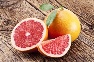 Grapefruit with slices.