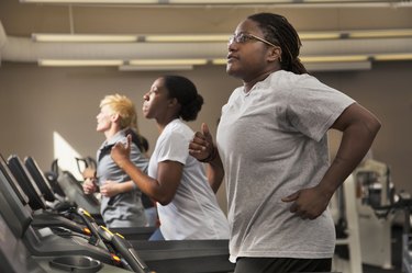 Women on treadmills