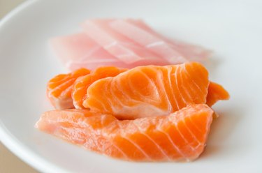 Salmon sashimi