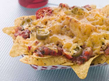 Portion Of Cheese And Chilli Nachos