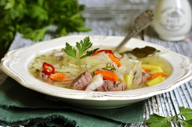 Shchi - traditional russian cabbage soup.