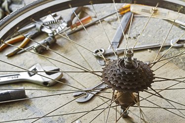 Dirty bicycle of rear sprocket wheel