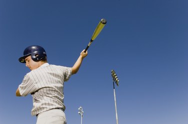 Batter Warming Up in Baseball Game