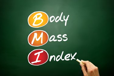 Body Mass Index on chalkboard