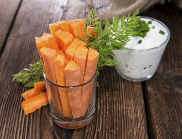 Carrot Sticks in a glass