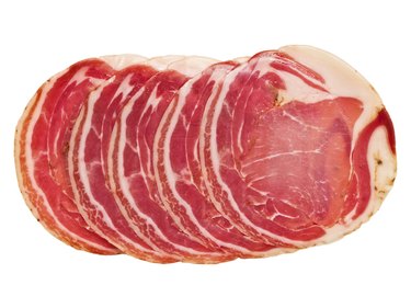 italian pancetta isolated