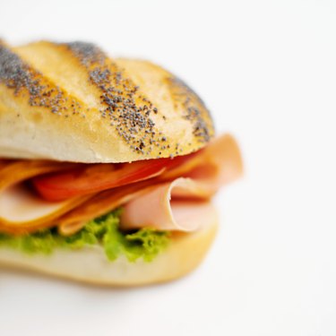 Close-up of submarine sandwich