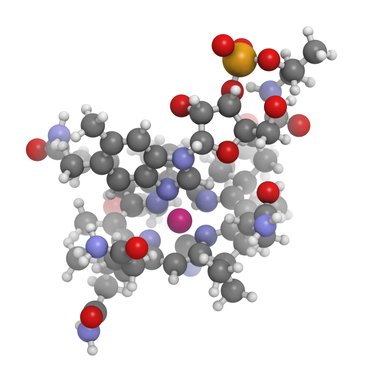 Vitamin B12 (cyanocobalamin) molecule